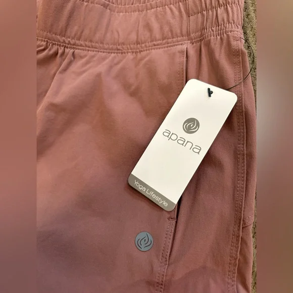 NWT Apana Terra Clay Yoga Lifestyle Cargo Parachute Pants - S - Picture 2 of 8